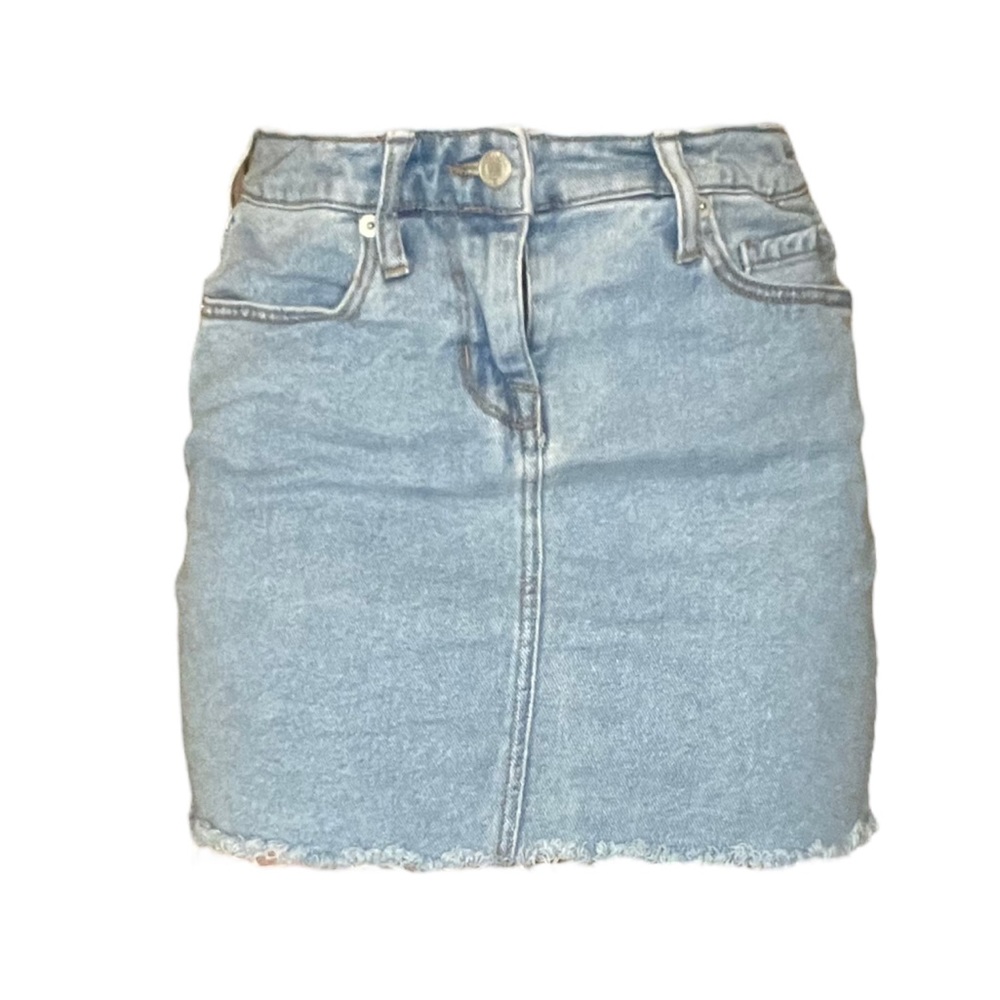 Light Wash Denim Miniskirt